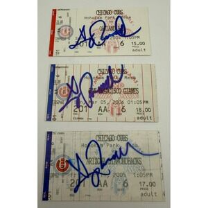Larry Rothschild Signed Chicago Cubs Spring Training Ticket Stubs 2004 2005 2006